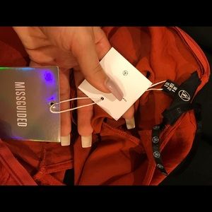 Rust Mini Dress with Slit